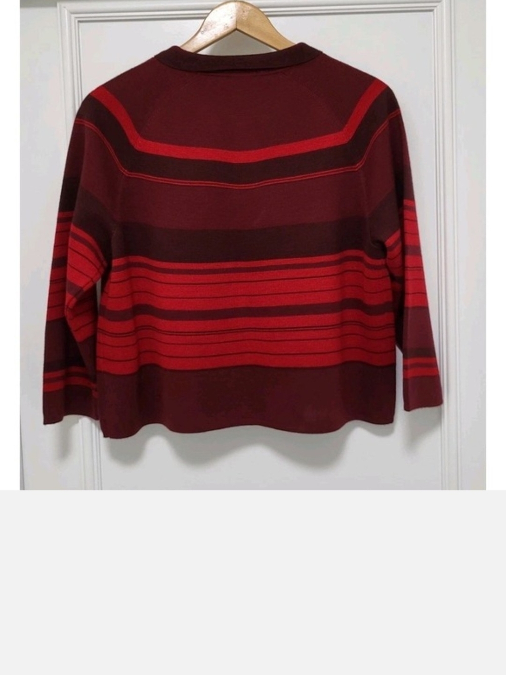 Anne Klein Maroon and Red Striped Skirt Set Sz XL - Picture 5 of 16